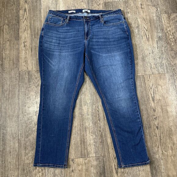 Vigoss THOMPSON TOMBOY Size 20W High Rise Ankle Straight Jeans Denim Pants 38x28 - Picture 1 of 12